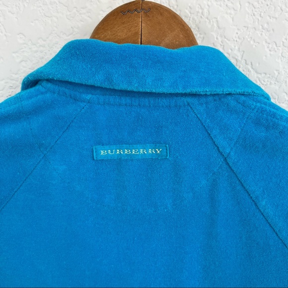 Burberry Golf Terry Towel Cloth Nova Check Plaid Polo - Picture 7 of 11